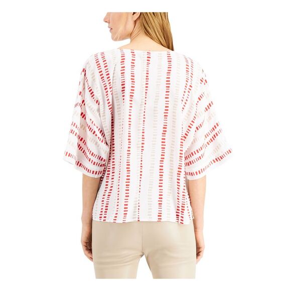 ALFANI Womens Kimono Sleeve Scoop Neck Top - Picture 2 of 4